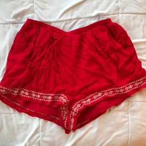 Red Flowy LF Shorts